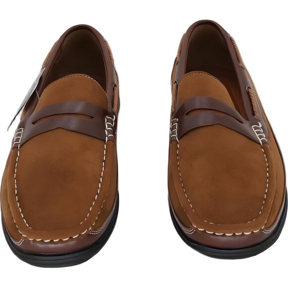 Aston Marc Penny Loafers Tan Slip-On Shoes Smart Casual Men's US 10M - Picture 5 of 6